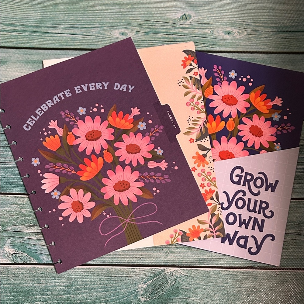 Floral Design The Happy Planner Set - Purple and Pink